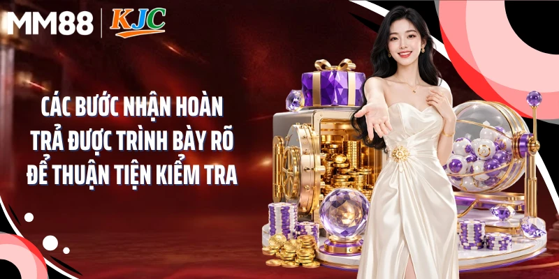 Các bước nhận hoàn trả được trình bày rõ để thuận tiện kiểm tra