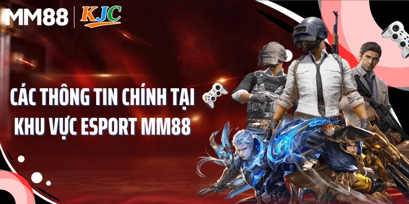Các thông tin chính tại khu vực esport MM88
