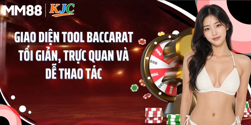 Giao diện tool baccarat tối giản, trực quan và dễ thao tác