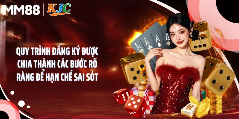 Quy trình đăng ký được chia thành các bước rõ ràng để hạn chế sai sót
